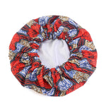 Load image into Gallery viewer, Satin lined Ankara Bonnet - Red
