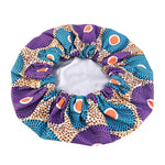 Load image into Gallery viewer, Satin lined Ankara Bonnet - Teal
